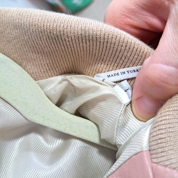 Sandro Paris lambs leather bomber jacket pink small - Picture 7 of 13